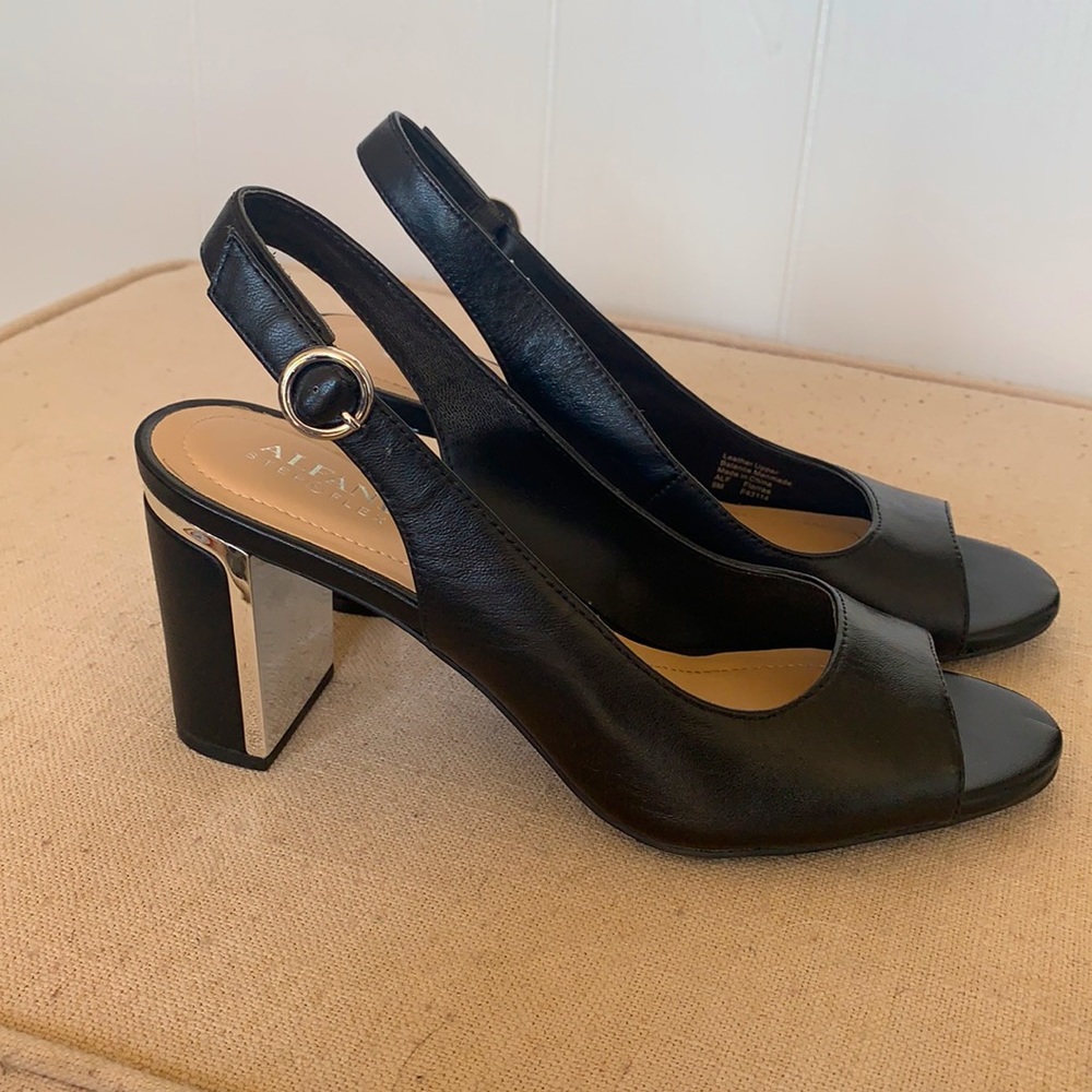 Alfani black sling back heels